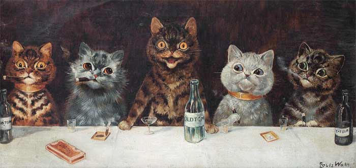Cats at a party